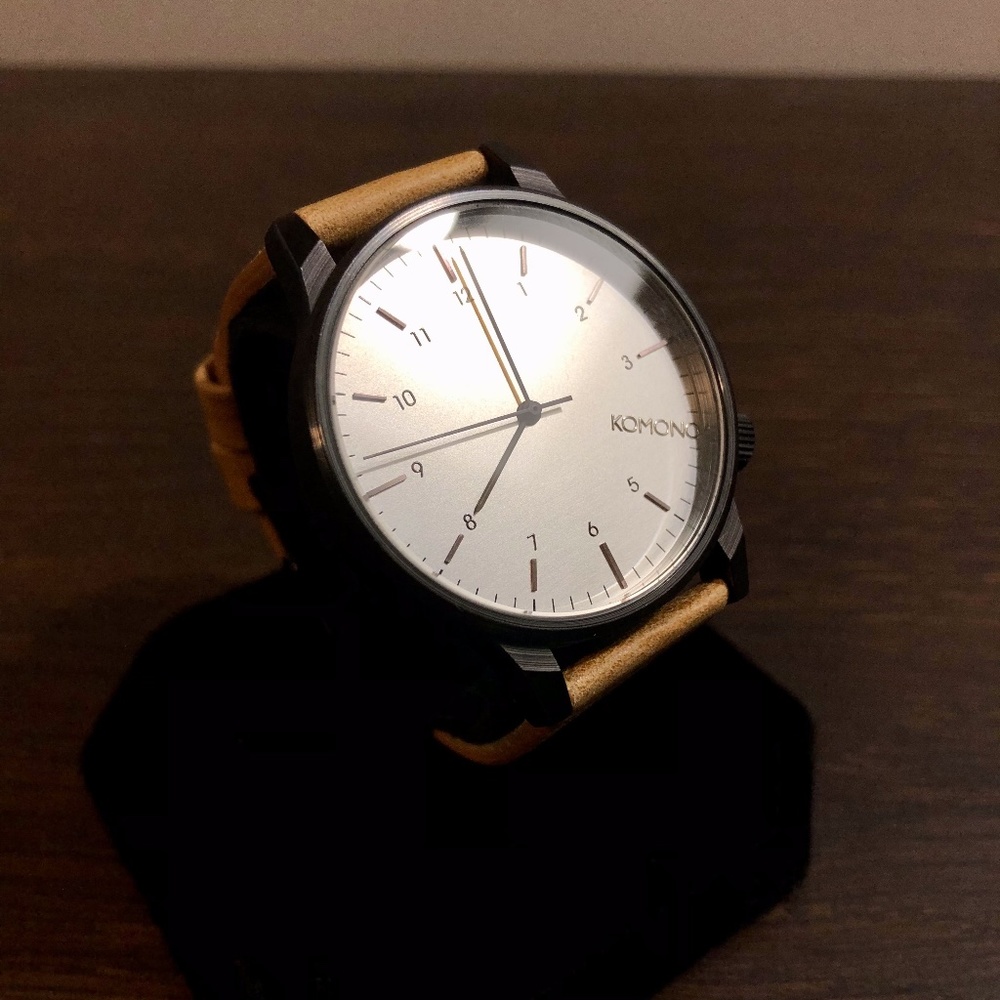 Komono Winston Regal Watch - Silver/Camel